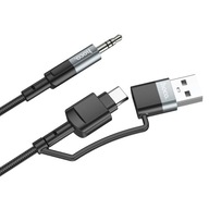 Kabel Hoco UPA23 minijack (3,5 mm) - USB typ C 1 m