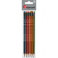 Ołówek z gumką Titanum HB 6 szt.