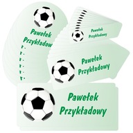 30 x Samolepky jmenovky voděodolné potřeby pro chlapce MÍČ