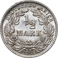 Nemecko, impérium, 1/2 mark 1906 A, ulica 1-