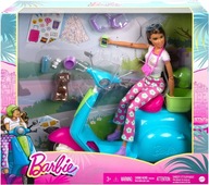 Barbie Wakacyjna zabawa Lalka + skuter + akcesoria