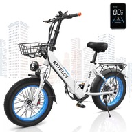 Motorower elektryczny (powyżej 251 W) KS9 E-bike Damski/Męski rama M aluminium koło 20 " biały 1000 W