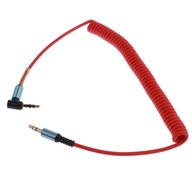 3.5mm .5mm Headphone Cable, 90 Degree 1/8" red