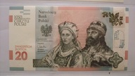 Banknot 20 zł 1050 rocznica Chrztu Polski Chrzest 2015 UNC - brak blistra