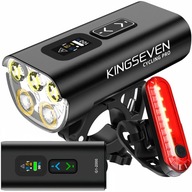 Oświetlenie rowerowe KINGSEVEN G1-2000 + lampka tył 2000 lm akumulator