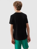 4F t-shirt dziecięcy czarny bawełna rozmiar 164 (159 - 164 cm)
