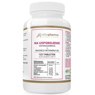Suplement diety Alto Pharma ASHWAGANDHA + MAGNEZ + WITAMINA B6 ashwagandha tabletki 120 szt.