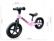 Rower biegowy iKido Leggero 12" czarno-różowy