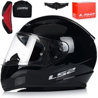 KASK MOTOCYKLOWY LS2 FF353 RAPID II CZARNY POŁYSK SYSTEM PINLOCK ECER 22.06