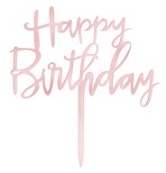 Topper PartyPal Happy Birthday 13,5 cm różowy