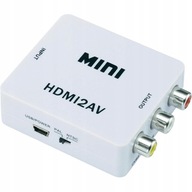 Konwerter sygnału HDMI Anytech HDMI2AV do 3xRCA 1080p biały