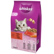 Sucha karma dla kota Whiskas wołowina 14 kg