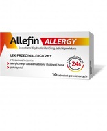 Allefin ALLERGY 5 mg Levocetirizini lek przeciwalegiczny 10 tabletek