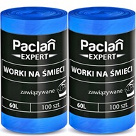 Worki na Smieci PACLAN EXPERT Wiazane 60L 200 szt