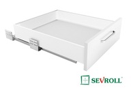 Sevrollbox slim L450 H84 zásuvka, biela