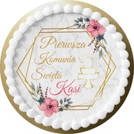 OPŁATEK NA TORT KOMUNIJNY KOMUNIA + PERSONALIZACJA