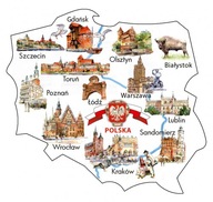 Polska miasta magnes na lodówkę P24