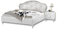Łóżko podwójne tapicerowane SFM Debora 160x200 biały