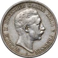Nemecko, Prusko, Wilhelm II, 2 marky 1902 A, ulica 3+