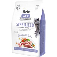 Sucha karma dla kota Brit Care Sterilized Weight Control kaczka z indykiem 400 g