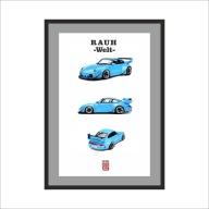 Obraz на ścianę porsche 911 rwb рамка plakat фото, цена