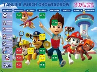 Magnetyczna tablica motywacyjna obowiązków dzieci