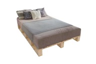 Łóżko pojedyncze drewniane Kampol NATURALNE MEBLE HEBLOWANE 90x200