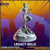 Legacy Belle (40mm Scale on 35mm Base) matched to Marvel Crisis Protocol