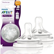 Smoczek Philips Avent anatomiczny, antykolkowy silikon 6 m +