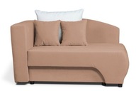 Sofa Wygodne i szybko Moon 83 x 136 cm tkanina różowy