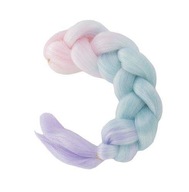 Włosy syntetyczne Soulima 60 cm ombre fioletowo różowo niebieskie