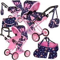 Wózek dla lalki zestaw 3 w 1 Kinderplay KP0200