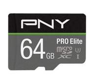 Karta PNY PRO Elite microSD 64GB 100/60 MB/s U3 A1