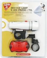 ZESTAW LAMP ROWEROWYCH PRZÓD TYŁ LED