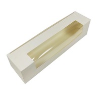 Pudełko na makaroniki z oknem - białe 20 cm