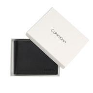 Calvin Klein portfel skóra naturalna czarny FLEX 5CC COIN - mężczyzna