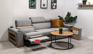 Kanapa Sofa Nobi Relax Exclusive 250 x 100 cm tkanina odcienie szarości