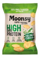 Moonsy High Protein 24%, Zöldhagyma - vékony lencse chips