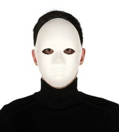 BIELA MASKA DUCH STRAŠIAK NA CELÚ TVÁR HALLOWEEN