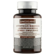 SINGULARIS Cytrynian magnezu + ashwagandha stres i zmęczenie 60 kaps.