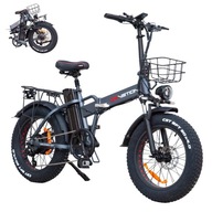 Motorower elektryczny (powyżej 251 W) AT20 Gruba opona terenowy rama M aluminium koło 20 " szary 750 W