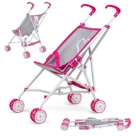 Wózek dla lalek spacerówka składany Julia Prestige Różowy Milly Mally
