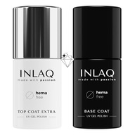 INLAQ ZESTAW HYBRYDOWY BAZA + TOP COAT EXTRA 2x6ml