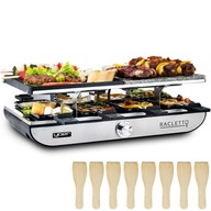 Barbecue, kontaktowy, raclette, tradycyjny grill elektryczny Yoer Racletto srebrny/szary 1400 W