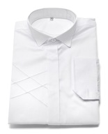 Koszula dziecięca długi rękaw bawełna biały rozmiar 128 (123 - 128 cm)