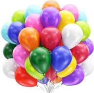 Balony kolorowe metaliczne 27 cm 50 sztuk duży zestaw