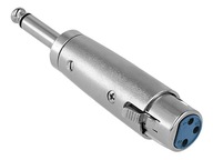 Adapter XLR 3P/gn-JACK 6.3/2P/wt niezbalansowany