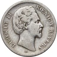 Nemecko, Bavorsko, Ľudovít II., 2 marky 1876 D, ulica 3+