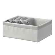 IKEA BAXNA Organizer, pudełko, pojemnik szary/biały, 20x26x10 cm