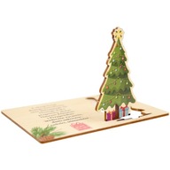 Sviatočná vizitka s logom Drevo Vianočný stromček